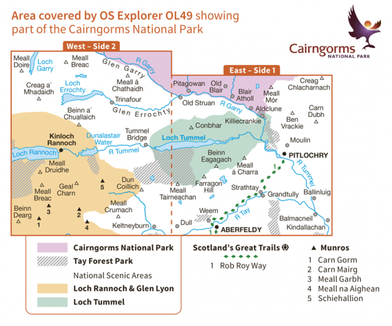 OS Explorer Map 49 - Pitlochry and Loch Tummel-1